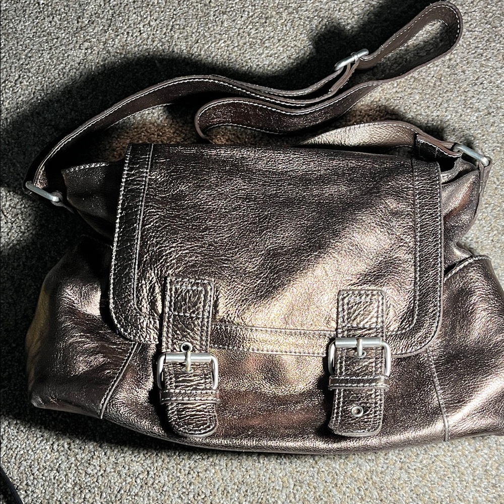 Boden Metallic Brown Crossbody Bag